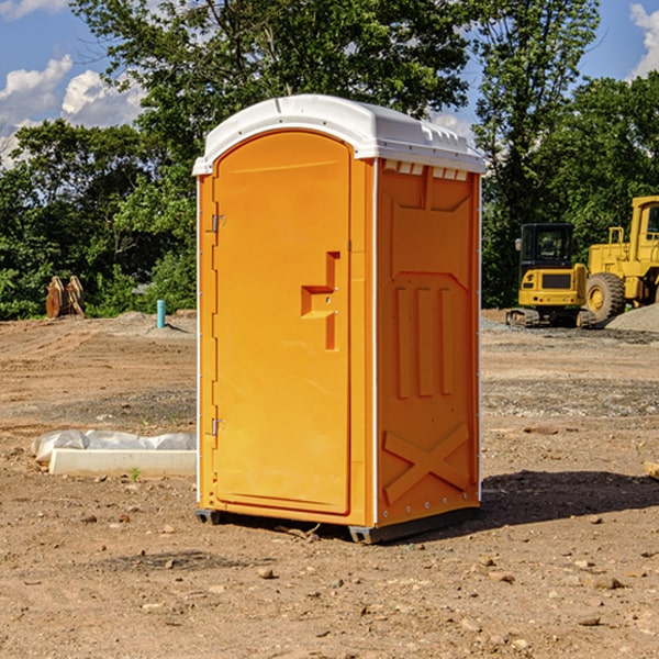 how often are the porta potties cleaned and serviced during a rental period in Woodward